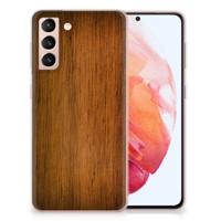 Samsung Galaxy S21 | Bumper Hoesje | Donker Hout