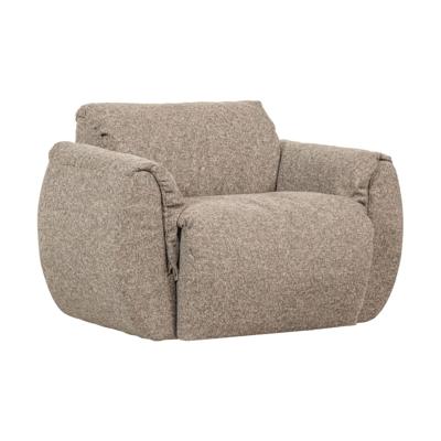Woood Baggy draaifauteuil geweven Bruin Melange