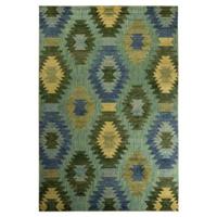 Boho&me Buitenkleed aztek - Verano blauw|groen - 80x150 cm