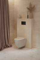 Luca Varess  Vinto  hangend toilet mat beige randloos, inclusief isolatieset