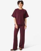 HEMA Damesbroek Elly regular fit jersey bordeauxrood (bordeauxrood)