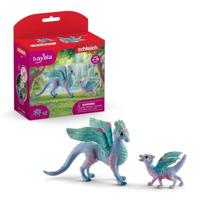 Schleich - Flower Dragon met zijn kleintje - 70592