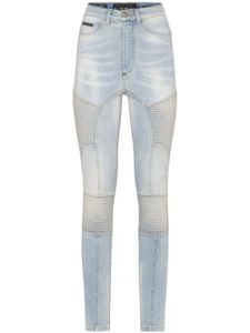 Philipp Plein jean skinny à détails nervurés - Bleu