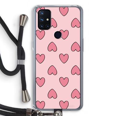 Ondersteboven verliefd: OnePlus Nord N10 5G Transparant Hoesje met koord