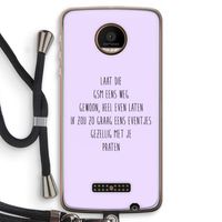 GSM: Motorola Moto Z Force Transparant Hoesje met koord