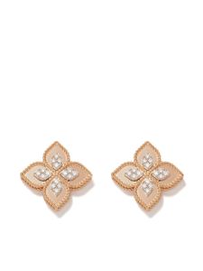 Roberto Coin boucles d'oreilles Princess Flower en or rose 18ct ornées de diamants