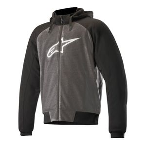 ALPINESTARS Chrome Sport Hoodie, Motorhoodie heren, Antraciet-Zwart-Wit