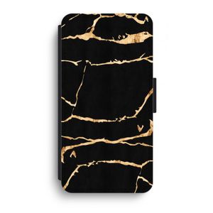 Gouden marmer: iPhone XR Flip Hoesje