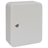 VidaXL Sleuteldoos met slot ivoor 20 x 7,5 x 25 cm staal