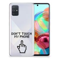Samsung Galaxy A71 Silicone-hoesje Finger Don't Touch My Phone