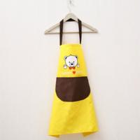 Waterdichte polyester schort vrouw volwassen slabbetjes thuis koken bakken koffie shop schoonmaken keuken accessoire dragen gele koffie Pocket
