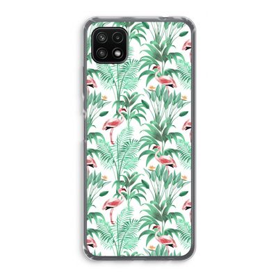 Flamingo bladeren: Samsung Galaxy A22 5G Transparant Hoesje