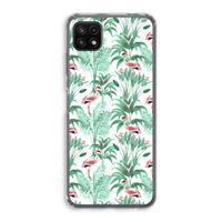 Flamingo bladeren: Samsung Galaxy A22 5G Transparant Hoesje