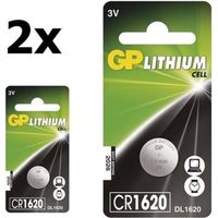 2 Stuks GP CR1620 3v lithium knoopcelbatterij - thumbnail