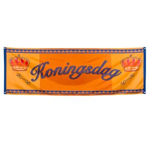 Koningsdag spandoek/ banner 220 cm   -