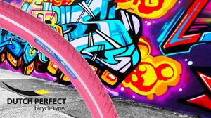DUTCH PERFECT Dutchperfect buitenband 28 x 1.40" / 40-622mm anti-lek roze met reflectie