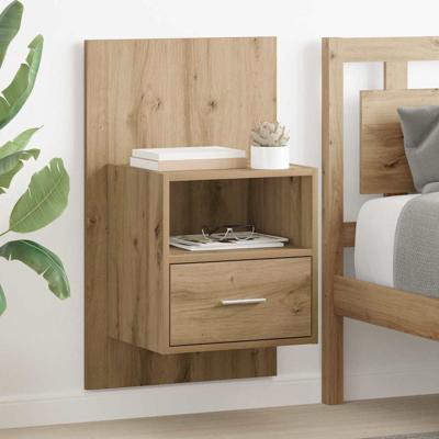 Bedkast 2 pcs artisanaal eikenkleurig 48.5 x 32.5 x 80 cm