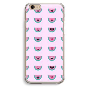 Smiley watermeloenprint: iPhone 6 / 6S Transparant Hoesje