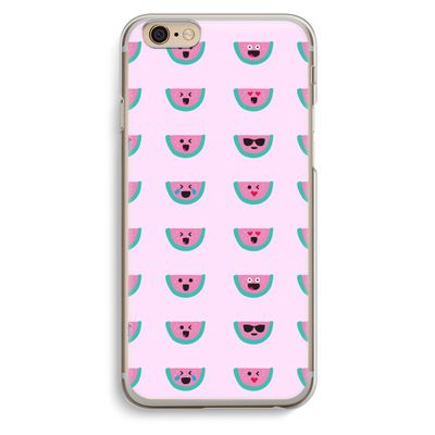 Smiley watermeloenprint: iPhone 6 / 6S Transparant Hoesje