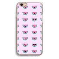 Smiley watermeloenprint: iPhone 6 / 6S Transparant Hoesje