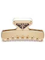 Prada barrette à logo triangulaire - Or - thumbnail