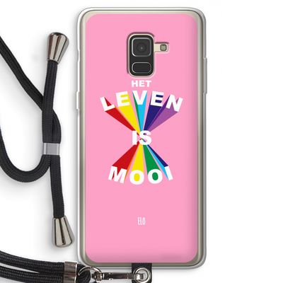 Het Leven Is Mooi: Samsung Galaxy A8 (2018) Transparant Hoesje met koord