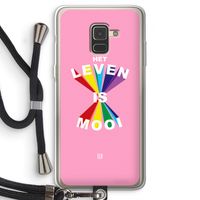 Het Leven Is Mooi: Samsung Galaxy A8 (2018) Transparant Hoesje met koord