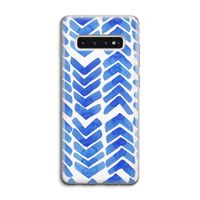 Blauwe pijlen: Samsung Galaxy S10 4G Transparant Hoesje