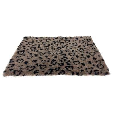 VETBED PRINT LUIPAARDPRINT BEIGE / ZWART GERECYCLED