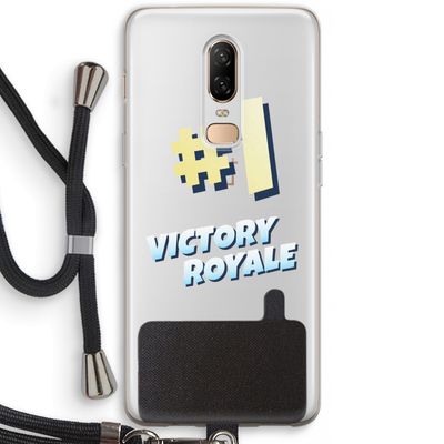 Victory Royale: OnePlus 6 Transparant Hoesje met koord