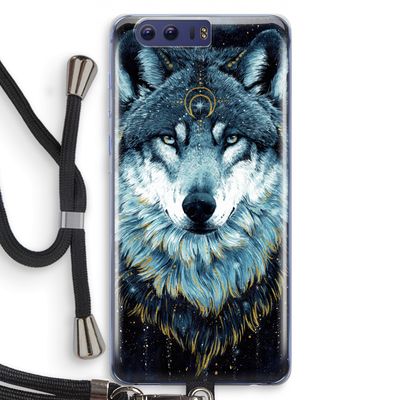 Darkness Wolf: Honor 9 Transparant Hoesje met koord