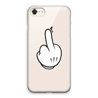 Middle finger black: iPhone 8 Transparant Hoesje