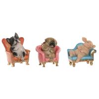 Decoratieve figuren Home ESPRIT Multicolour 15 X 9,5 X 14 CM (3 Stuks)