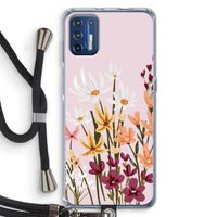 Painted wildflowers: Motorola Moto G9 Plus Transparant Hoesje met koord
