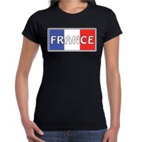 Frankrijk / France landen t-shirt zwart dames