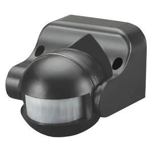 Bewegingsmelder buiten zwart PIR + lichtsensor 1200W