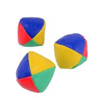 Jongleerballen - 3x stuks - gekleurd - 7 cm - jongleren - spel - ballengooien