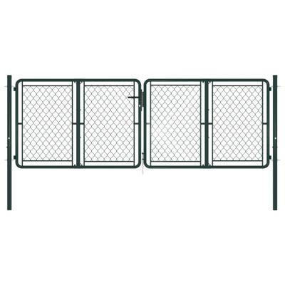 vidaXL Poort 300x100 cm staal groen