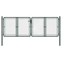 vidaXL Poort 300x100 cm staal groen - thumbnail