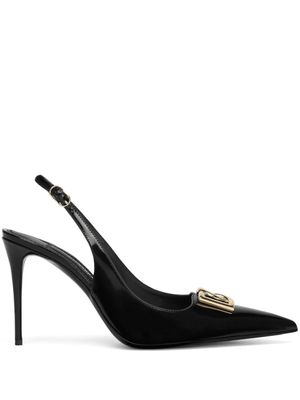 Dolce & Gabbana escarpins à plaque logo - Noir