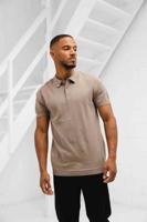 Pure Path Essential Knitwear Polo Heren Bruin - Maat M - Kleur: Bruin | Soccerfanshop
