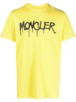 Moncler t-shirt à logo imprimé - Jaune