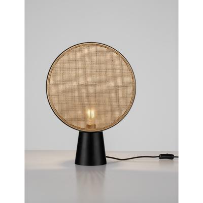 Lyora TafellampTiera Ø 35cm rotan met zwart - 9586628