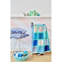 Haakpatroon byClaire Blokkendeken Blauw/Groen