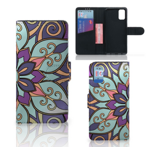 Samsung Galaxy A41 Hoesje Purple Flower