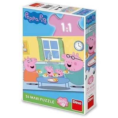 DinoToys Dino puzzel - peppa pig vloerpuzzel - 24 maxi stukjes