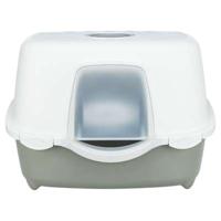 TRIXIE KATTENBAK DAVIO TOP OUTDOOR MET KAP GRIJS / WIT