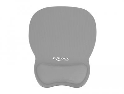 Delock 12698 Ergonomische muismat met polssteun grijs 245 x 206 mm