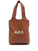 A.P.C. petit sac cabas Ninon à logo imprimé - Marron