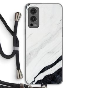 Elegante marmer: OnePlus Nord 2 5G Transparant Hoesje met koord